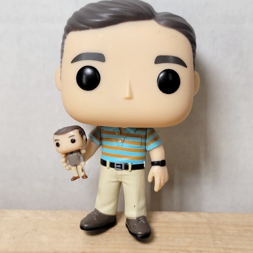 Funko Pop! The 40 Year Old Virgin Andy Stitzer Holding Oscar Goldman